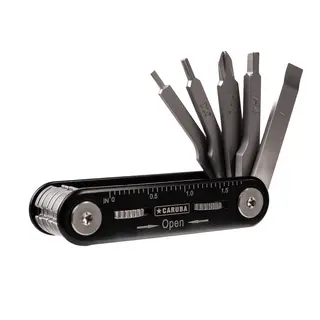 Caruba Multitool Pocket Folding Tool Set 10 stk trekkere - Unbraco og skrutrekker