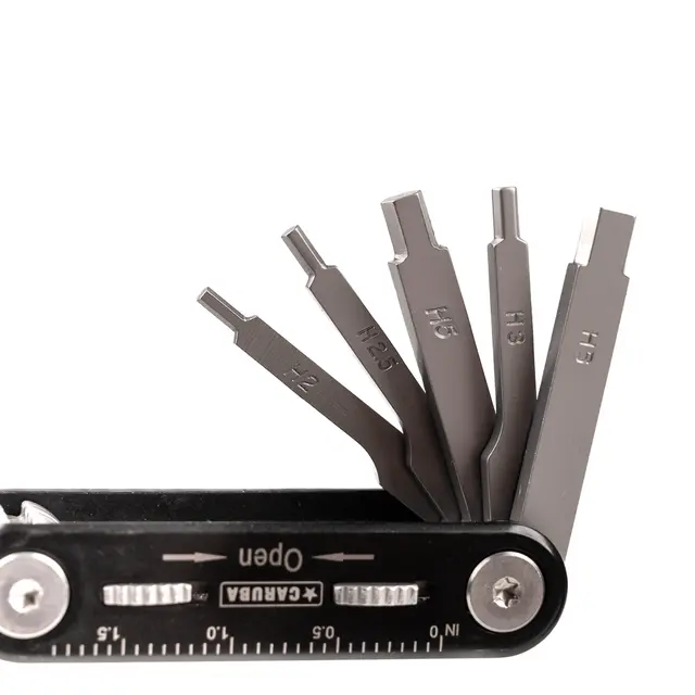 Caruba Multitool Pocket Folding Tool Set 10 stk trekkere - Unbraco og skrutrekker 