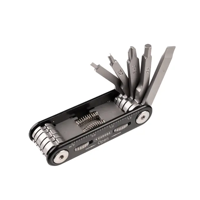 Caruba Multitool Pocket Folding Tool Set 10 stk trekkere - Unbraco og skrutrekker 