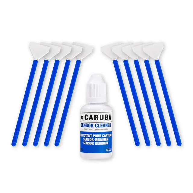 Caruba Cleaning Swab Kit Full-Frame 10 Stk Swabs + 30ml Fluid Fullformat 