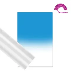 Colorama Colorgrad 110x170cm White/Sky B Gradert PVC bakgrunn. Lys blå til hvit