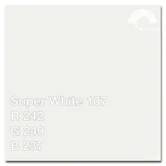 Colorama Bakgrunnspapir 5107 Super White 1,35 x 11 m