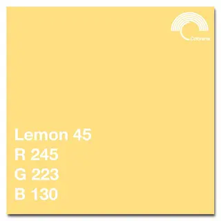 Colorama Bakgrunnspapir 0545 Lemon 1,35 x 11 m