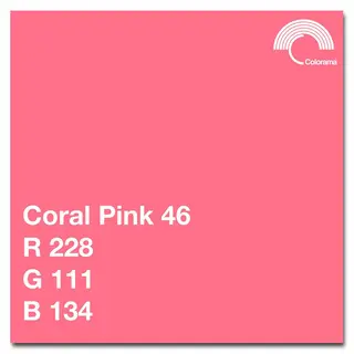 Colorama Bakgrunnspapir 0546 Coral Pink 1,35 x 11 m