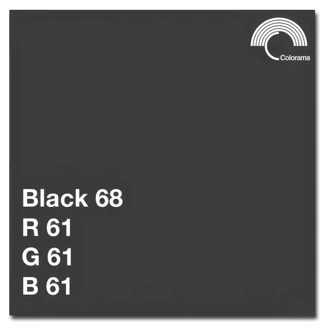 Colorama Bakgrunnspapir 0568 Black 1,35 x 11 m 