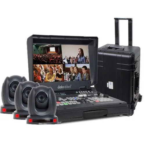 Datavideo 1601 PTZ Bundle pakke 3x 140T og Video mixer i transportkasse 