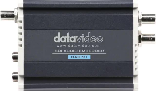 Datavideo DAC-91 Audio embedder Legge analog lyd til SDI 