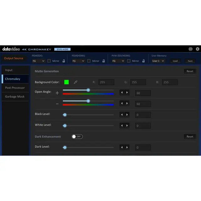 Datavideo DVK-400 4K Real-time chroma keyer 