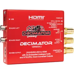 Decimator 2 3G/HD/SD-SDI til HDMI NTSC/PAL Downscaler & Analog Audio