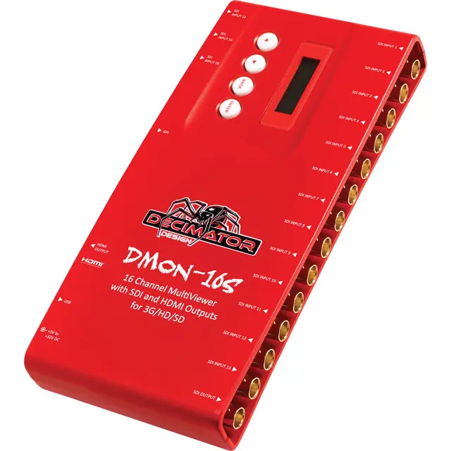 Decimator DMON-16S 16 Channel Multi-Viewer med HDMI & SDI 