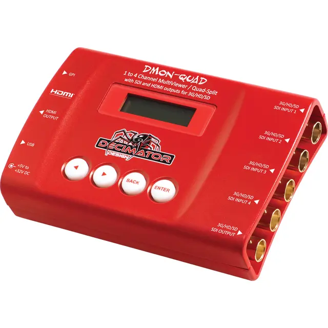 Decimator DMON-QUAD 4-Channel 3G-SDI Multiviewer på HDMI 