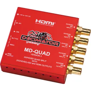 Decimator MD-QUAD Quad Split Multi-View SD/HD/3G-SDI &amp; HDMI Outputs Version 3