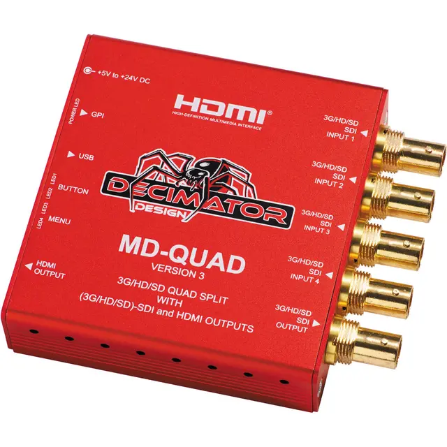 Decimator MD-QUAD Quad Split Multi-View SD/HD/3G-SDI & HDMI Outputs Version 3 