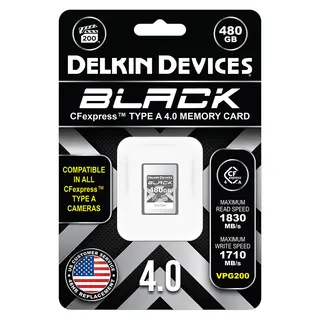 Delkin CFexpress A Black VPG200 480GB 480GB. R1830/W1710 -  Type A