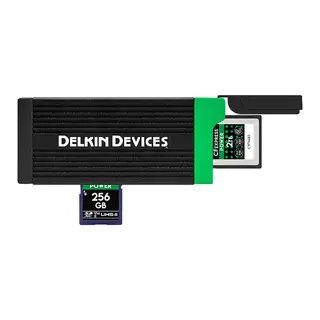 Delkin Kortleser CFexpress Type B &amp; SD Inkl. USB-C og USB-A kabel