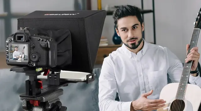 Desview T12 Foldbar Teleprompter Til Smartphone/tablet 
