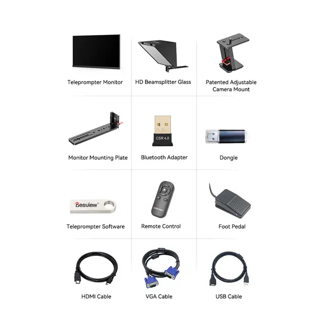 Desview T20 Teleprompter Broadcast 19" Monitor 