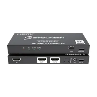 Stoltzen ECHO12-8K HDMI 2.1 Splitter 1:2 4K120Hz, 8K@60Hz, Downscaler
