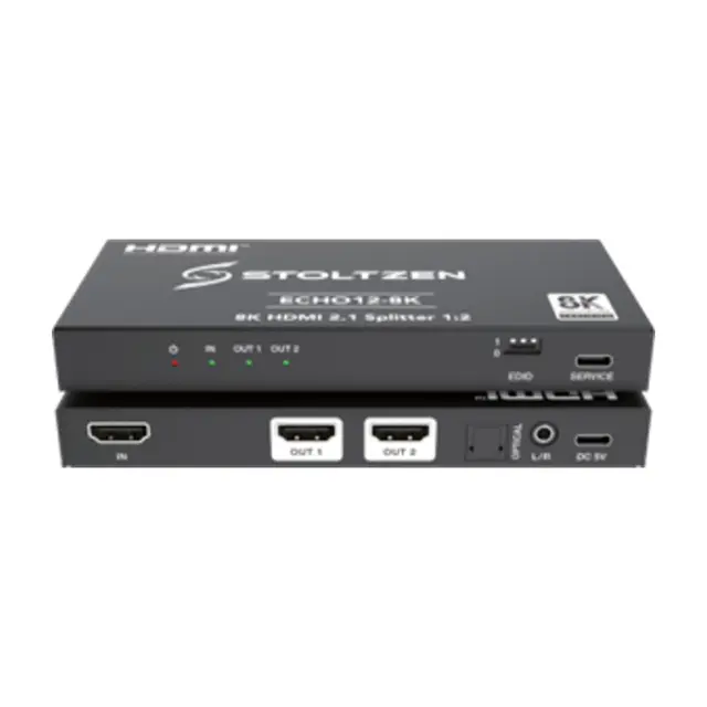 Stoltzen ECHO12-8K HDMI 2.1 Splitter 1:2 4K120Hz, 8K@60Hz, Downscaler 