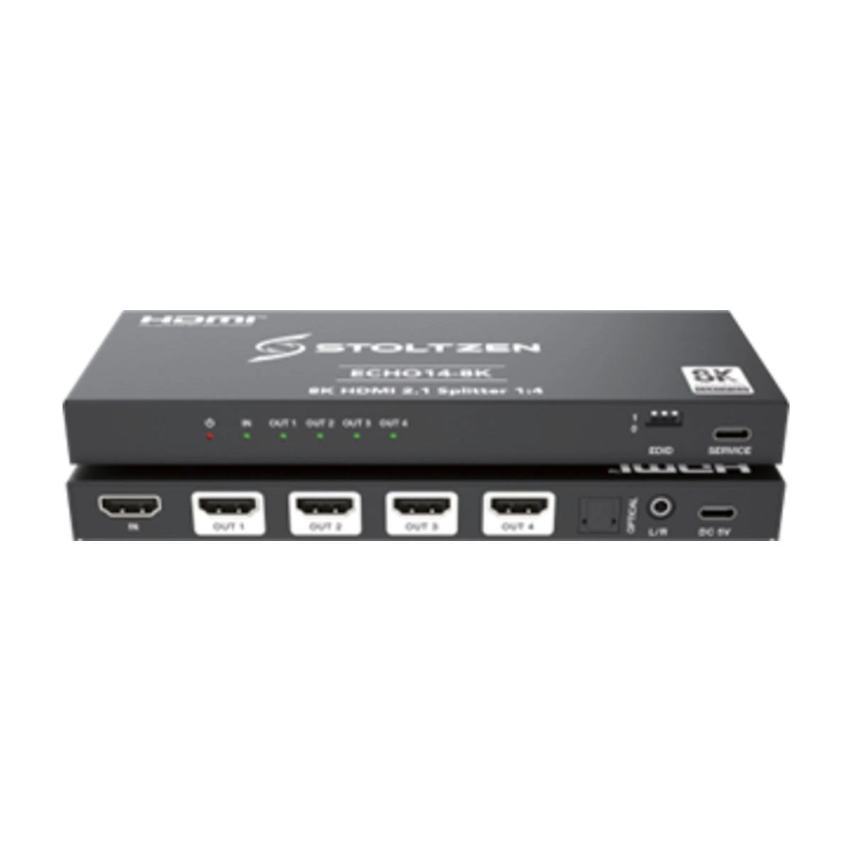 Stoltzen ECHO14-8K HDMI 2.1 Splitter 1:4 4K120Hz, 8K@60Hz, Downscaler