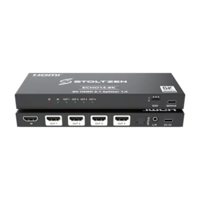 Stoltzen ECHO14-8K HDMI 2.1 Splitter 1:4 4K120Hz, 8K@60Hz, Downscaler 