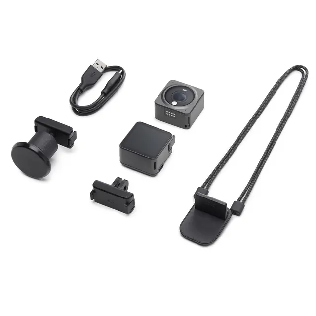 DJI Action 2 Dual-Screen Combo Vanntett actioncam m/magnetisk tilbehør 