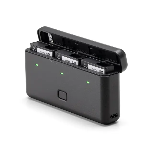 DJI Action Multifunctional Battery Case Lader for 3 batterier Action 3 + 4 