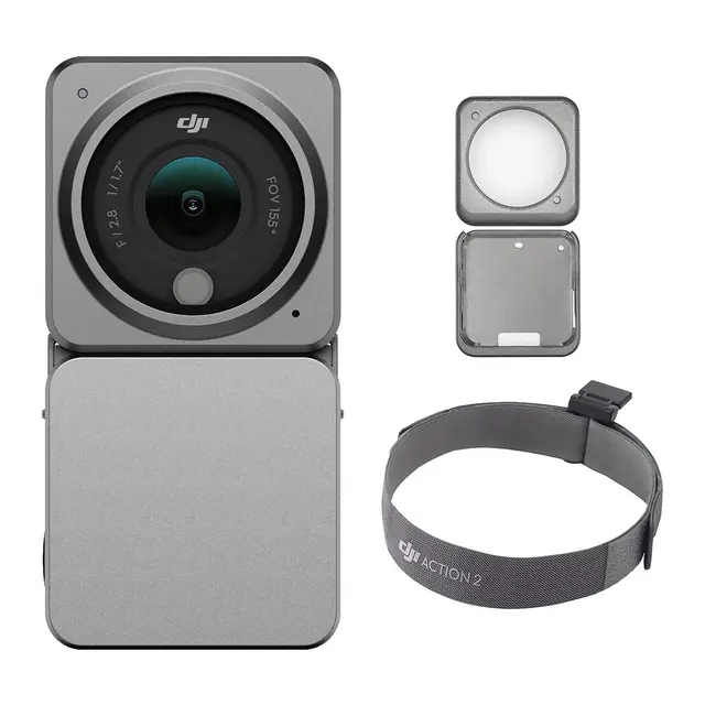 DJI Action 2 Power Combo 128GB Vanntett actioncam m/magnetisk tilbehør 