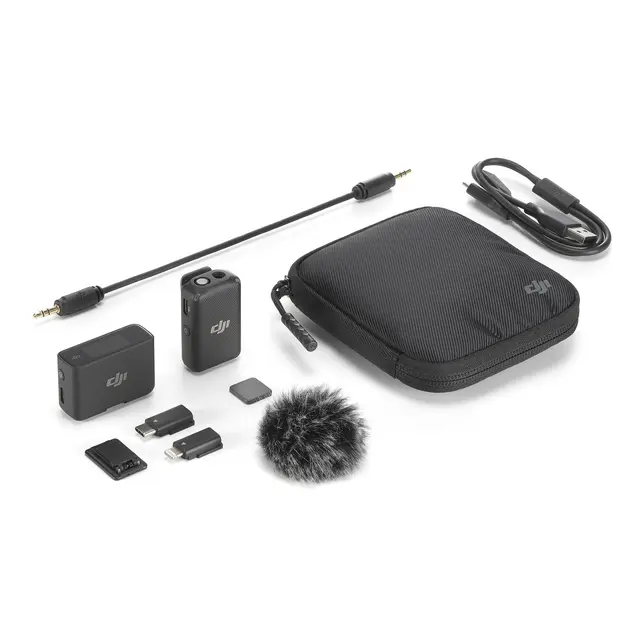 DJI Mic (1 TX + 1 RX) 1 sender, 1 mottaker 