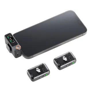 DJI Mic 2 (2 TX + 1 RX + Charging Case) 2 Mic/Sendere, 1 mottaker og ladeetui