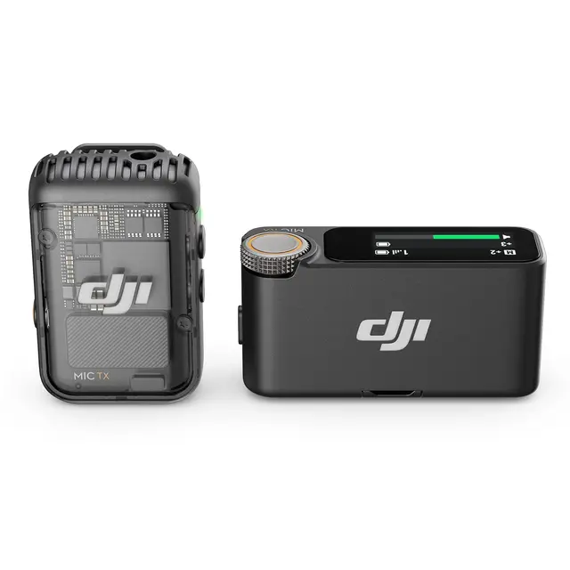 DJI Mic 2 (1 TX + 1 RX) 1 Mikrofon/Sender + 1 mottaker 
