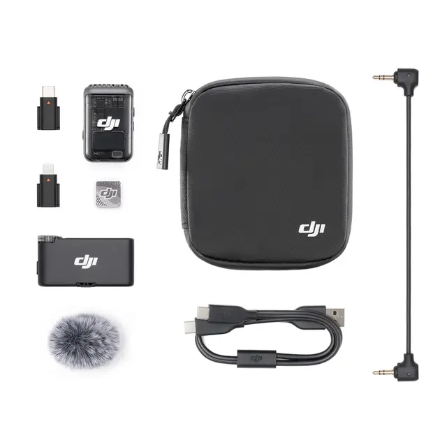 DJI Mic 2 (1 TX + 1 RX) 1 Mikrofon/Sender + 1 mottaker 