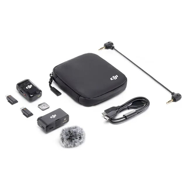 DJI Mic 2 (1 TX + 1 RX) 1 Mikrofon/Sender + 1 mottaker 