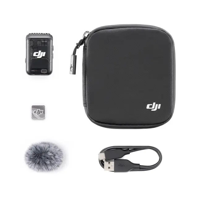 DJI Mic 2 Transmitter (1TX Shadow Black) 1 Mikrofon/Sender. Sort 