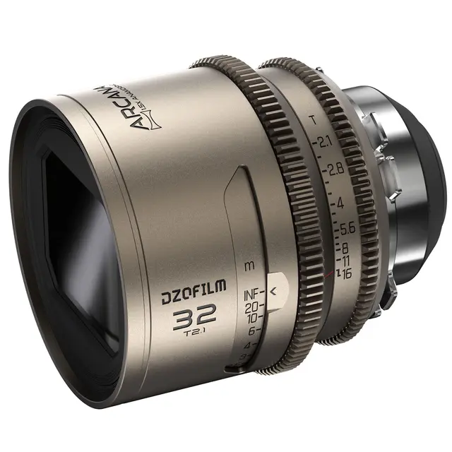 DZOFilm Arcana 32mm T2.1 FF Prime 1.5x Anamorphic. ARRI PL. Titanium 