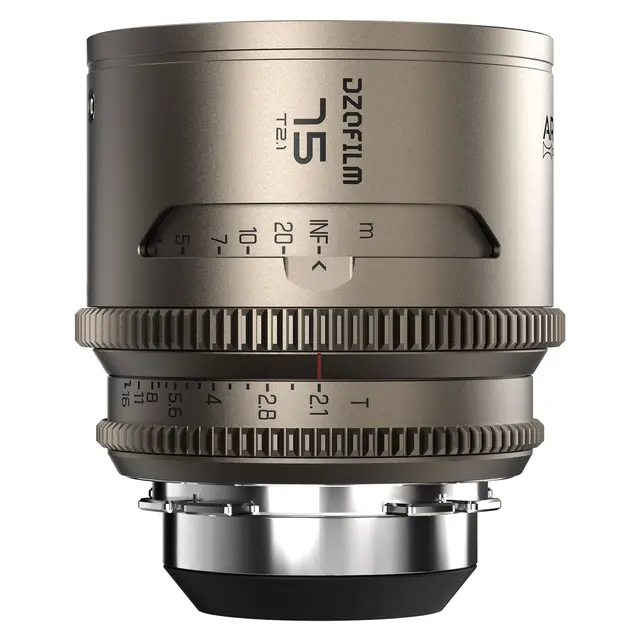 DZOFilm Arcana 75mm T2.1 FF Prime 1.5x Anamorphic. ARRI PL. Titanium 
