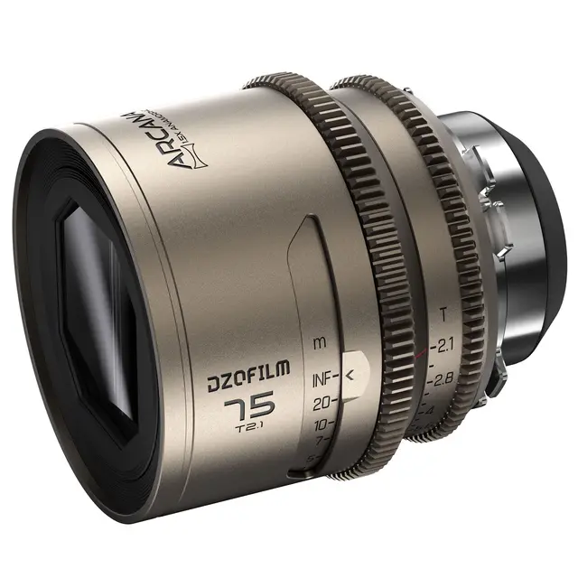 DZOFilm Arcana 75mm T2.1 FF Prime 1.5x Anamorphic. ARRI PL. Titanium 