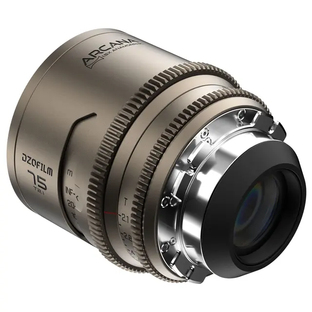 DZOFilm Arcana 75mm T2.1 FF Prime 1.5x Anamorphic. ARRI PL. Titanium 