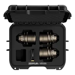 DZOFilm Arcana 3-Lens Kit T2.1 FF Prime 32/45/75mm. 1.5x Anamorphic. ARRI PL