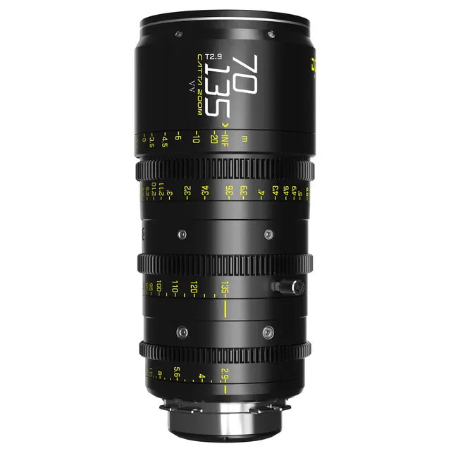 DZOFilm Catta Ace FF Zoom 70-135mm T2.9 PL & EF Mount Cine Objektiv. Sort 