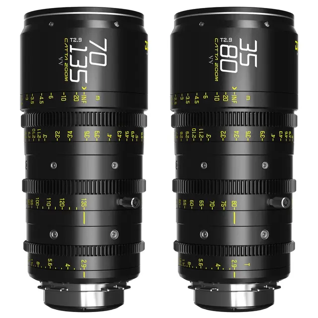 DZOFilm Catta Ace FF Zoom Bundle T2.9 EF & PL Mount 35-80mm/70-135mm. Sort 