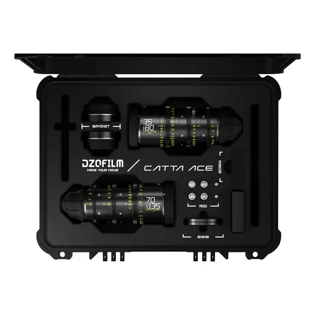 DZOFilm Catta Ace FF Zoom Bundle T2.9 EF & PL Mount 35-80mm/70-135mm. Sort 