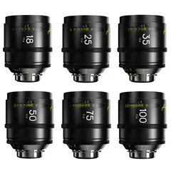 DZOFilm Arles 18/25/35/50/75/100mm FF/VV Prime Cine 6-Lens Kit. PL. m/Hardcase