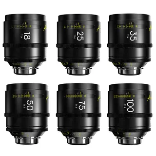 DZOFilm Arles 18/25/35/50/75/100mm FF/VV Prime Cine 6-Lens Kit. PL. m/Hardcase