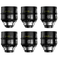 DZOFilm Vespid2 T1.9 Prime 6-Lens Kit PL 18, 24, 35, 50, 85 og 105mm. Hardcase