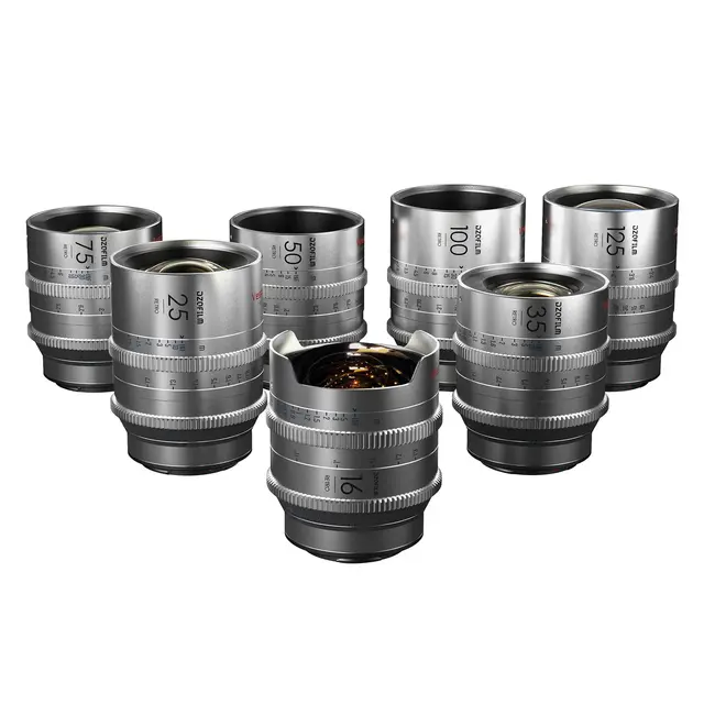 DZOFILM Vespid Retro 7 Lens Kit 16/25/35/50/75/100/125mm EF og PL 