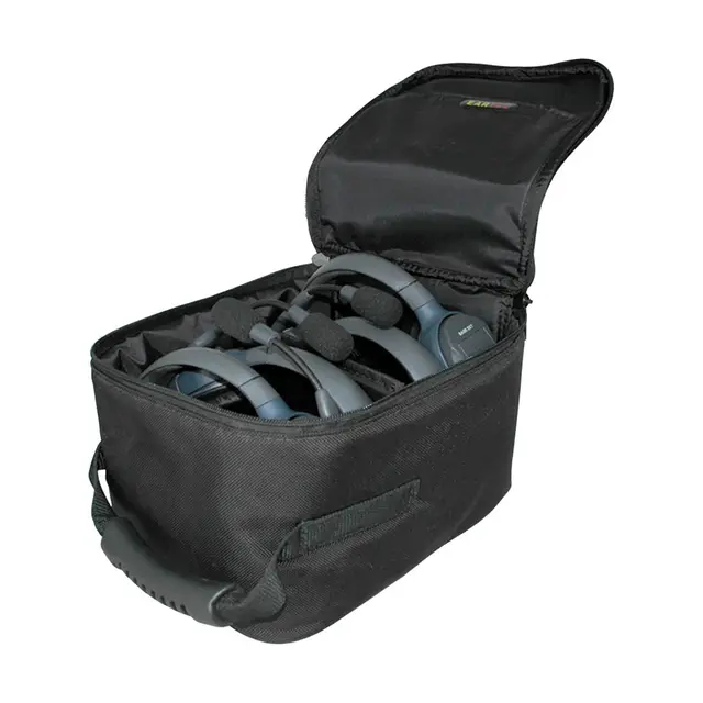 Eartec UltraLite 4 person system w/ 4 Double Headsets, batteries, charger 