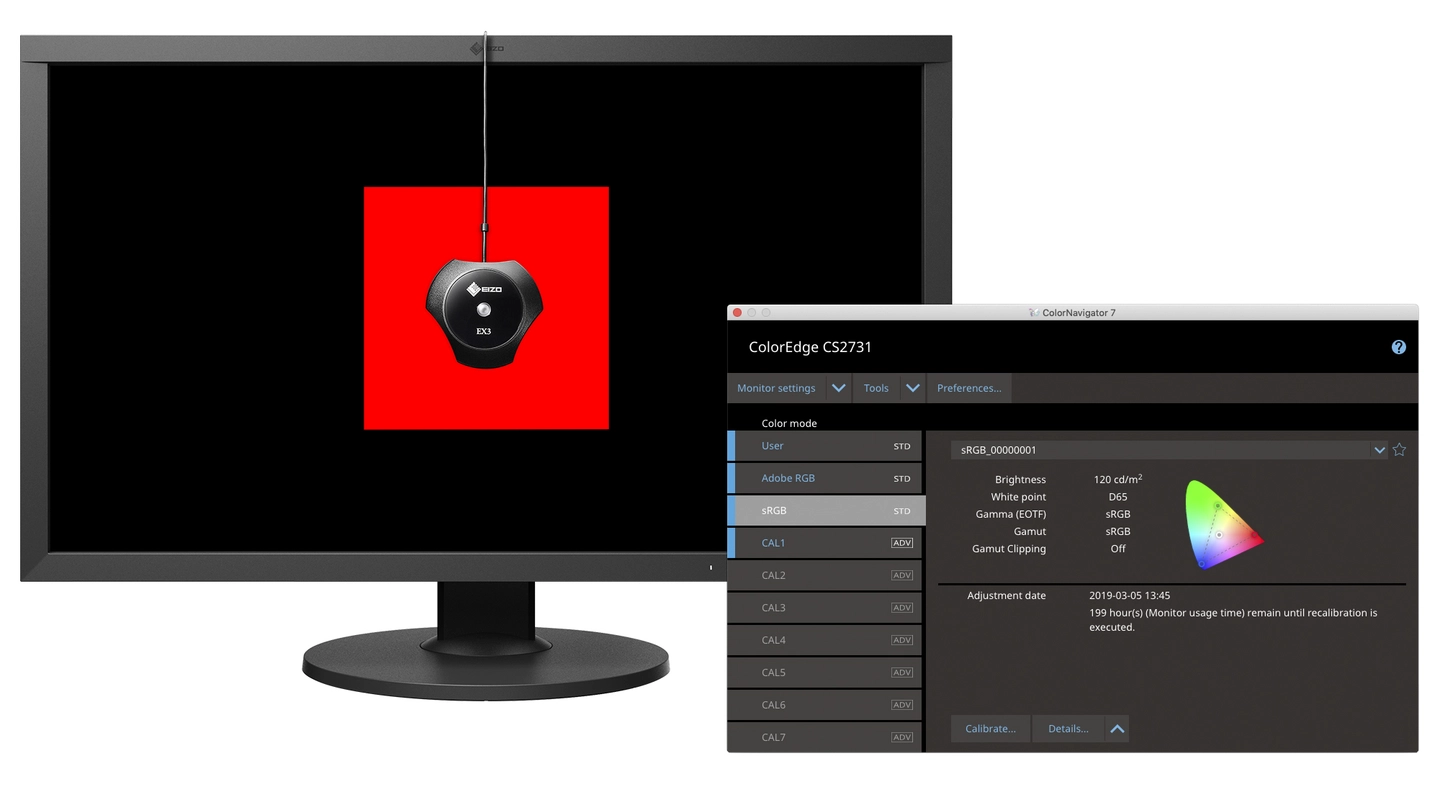 Eizo ColorEdge CS2731 CAL 27" 2560 x 1440 m/EX4 kalibreringssensor