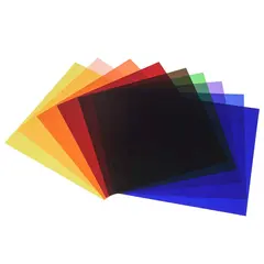Broncolor Colour Filters for P70 Fargefilter pakke. Ca 22x22cm. 12 stk