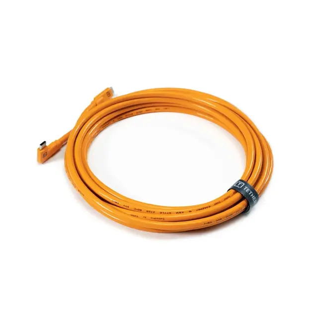 TetherBoost USB-C til USB-C kabelkit 9,4 USB-C skjøtekabel-Kit Oransje - Vinklet 